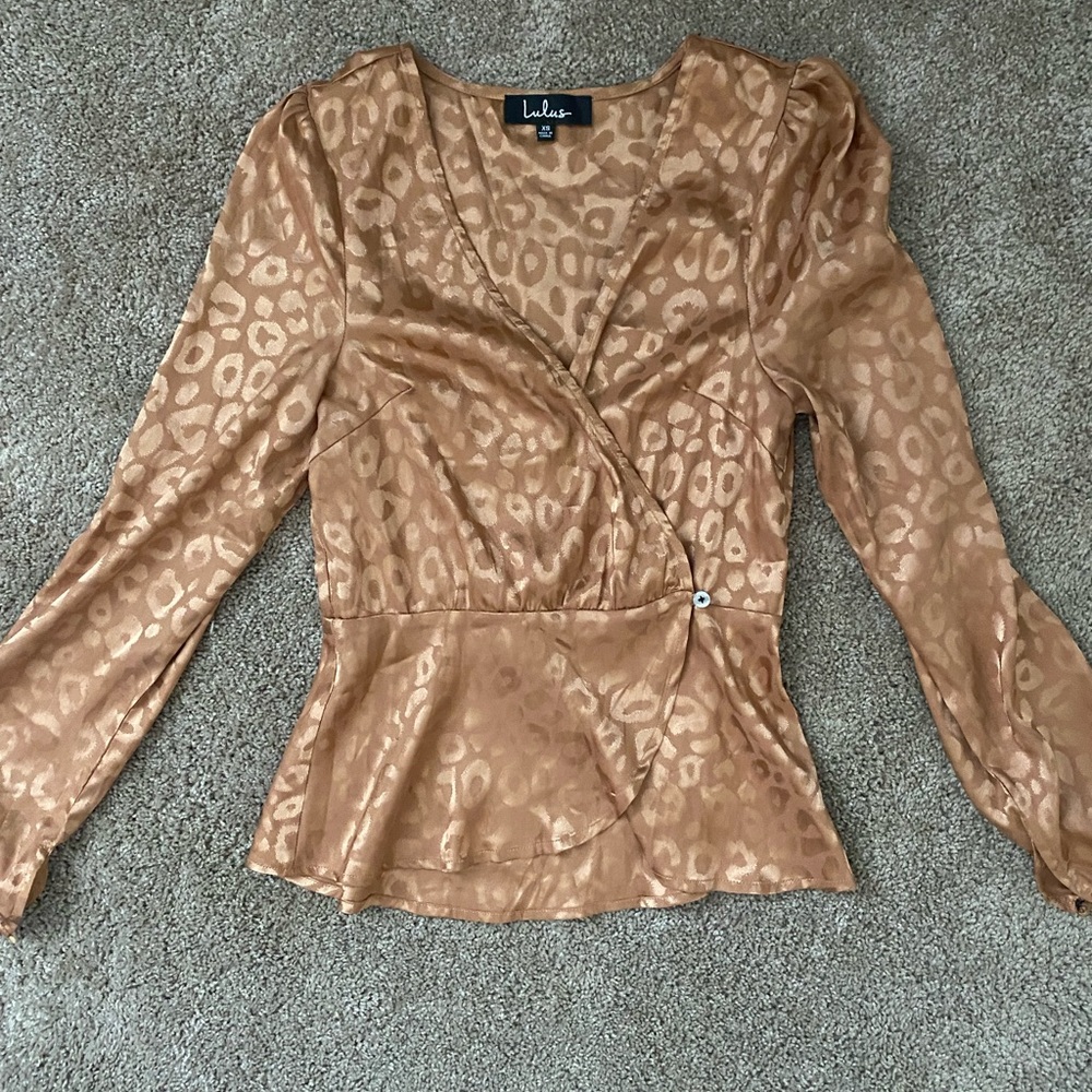 Lulus Silk long sleeve top